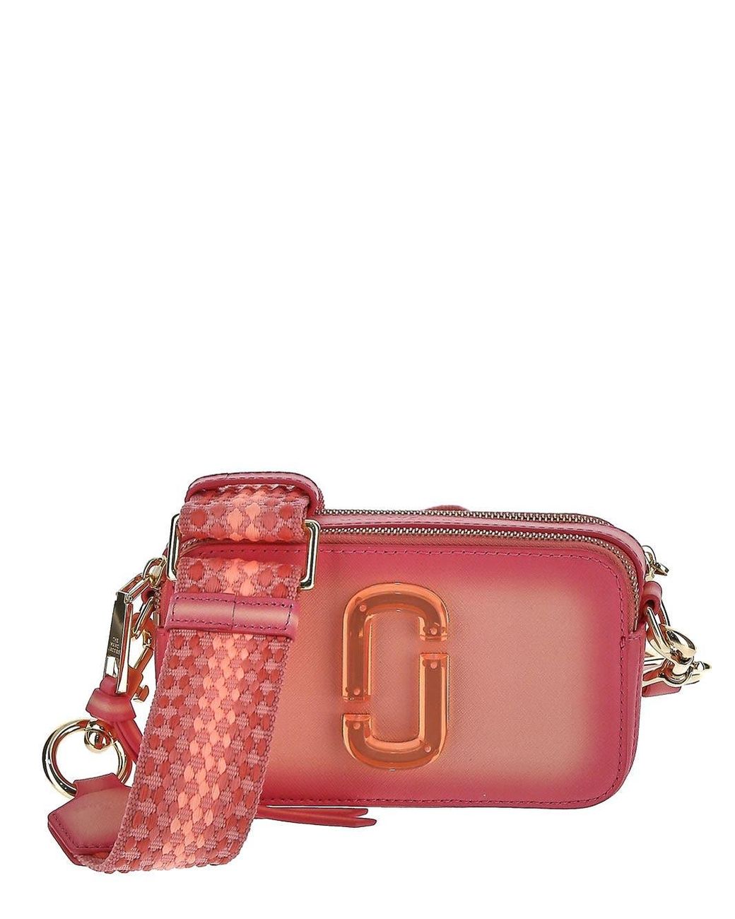 Marc Jacobs Baby Pink Logo Strap Snapshot Camera Bag at FORZIERI