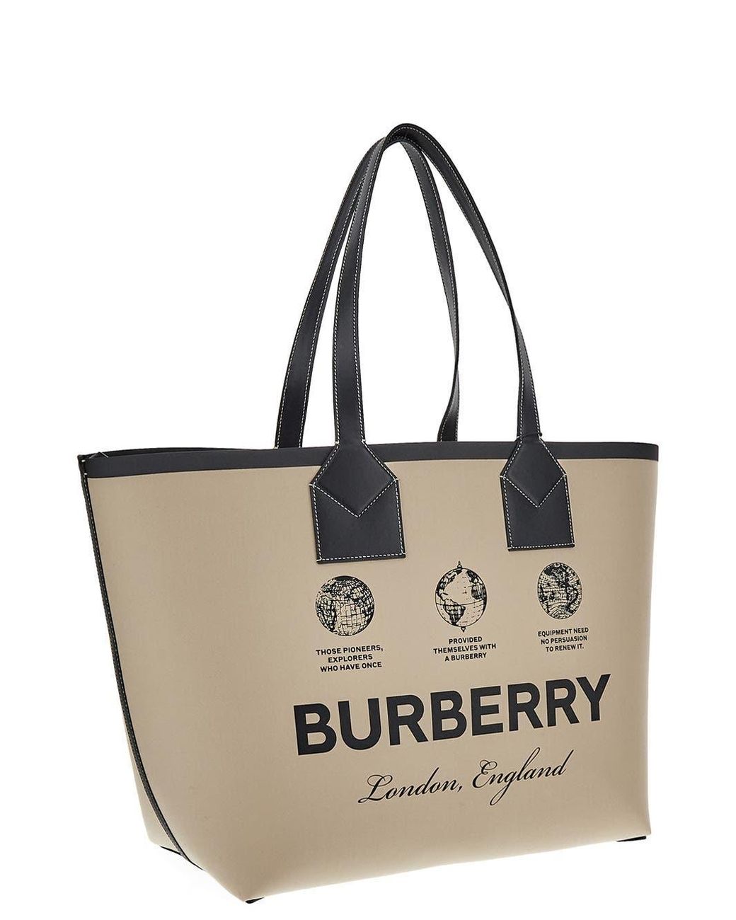 Burberry Shopping Bags in White | Lyst