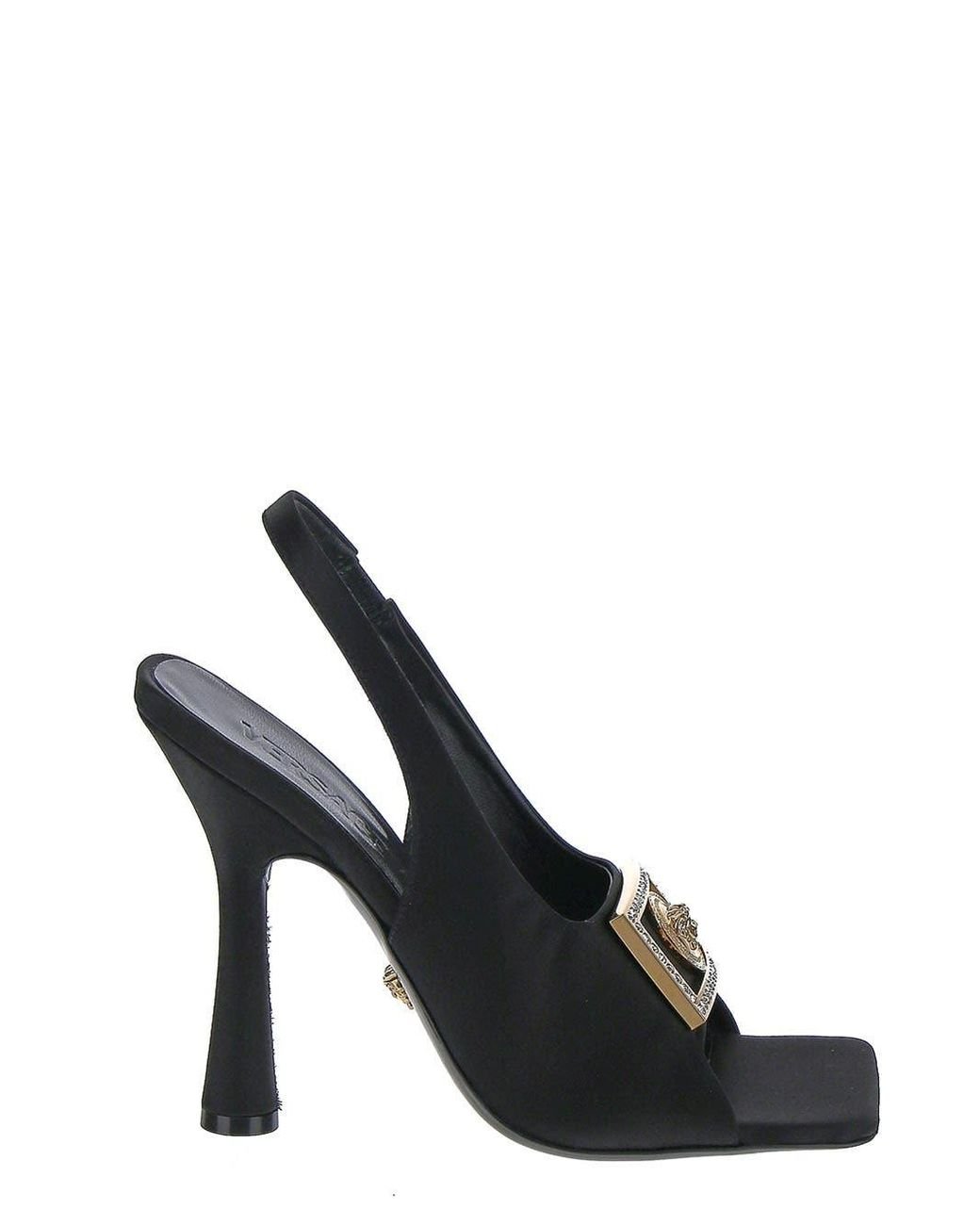Versace Leather Black High Heels Lyst UK