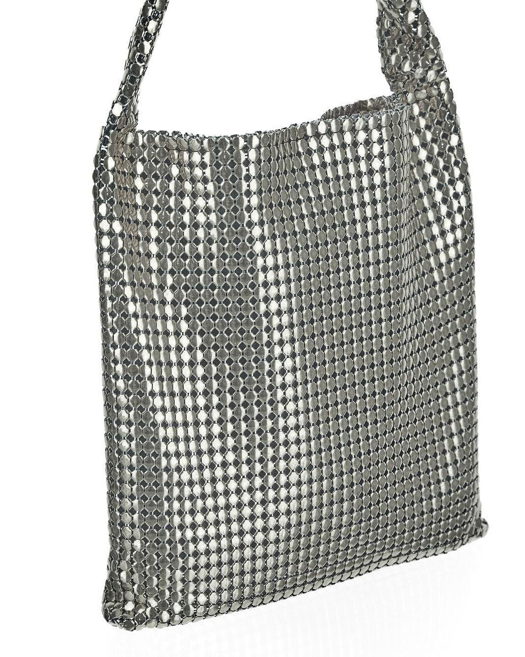 Rabanne Pixel mesh tote bag - Black
