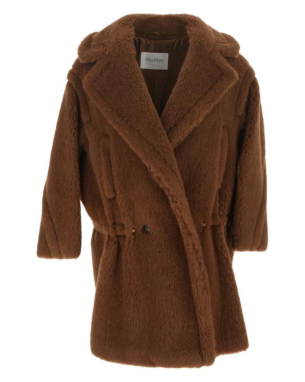 Max Mara Wool Nebula Coat in Brown | Lyst