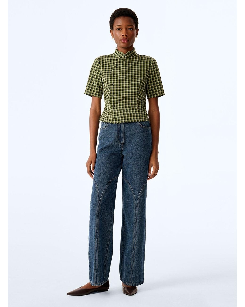 OMNES Blue Riley Blouse