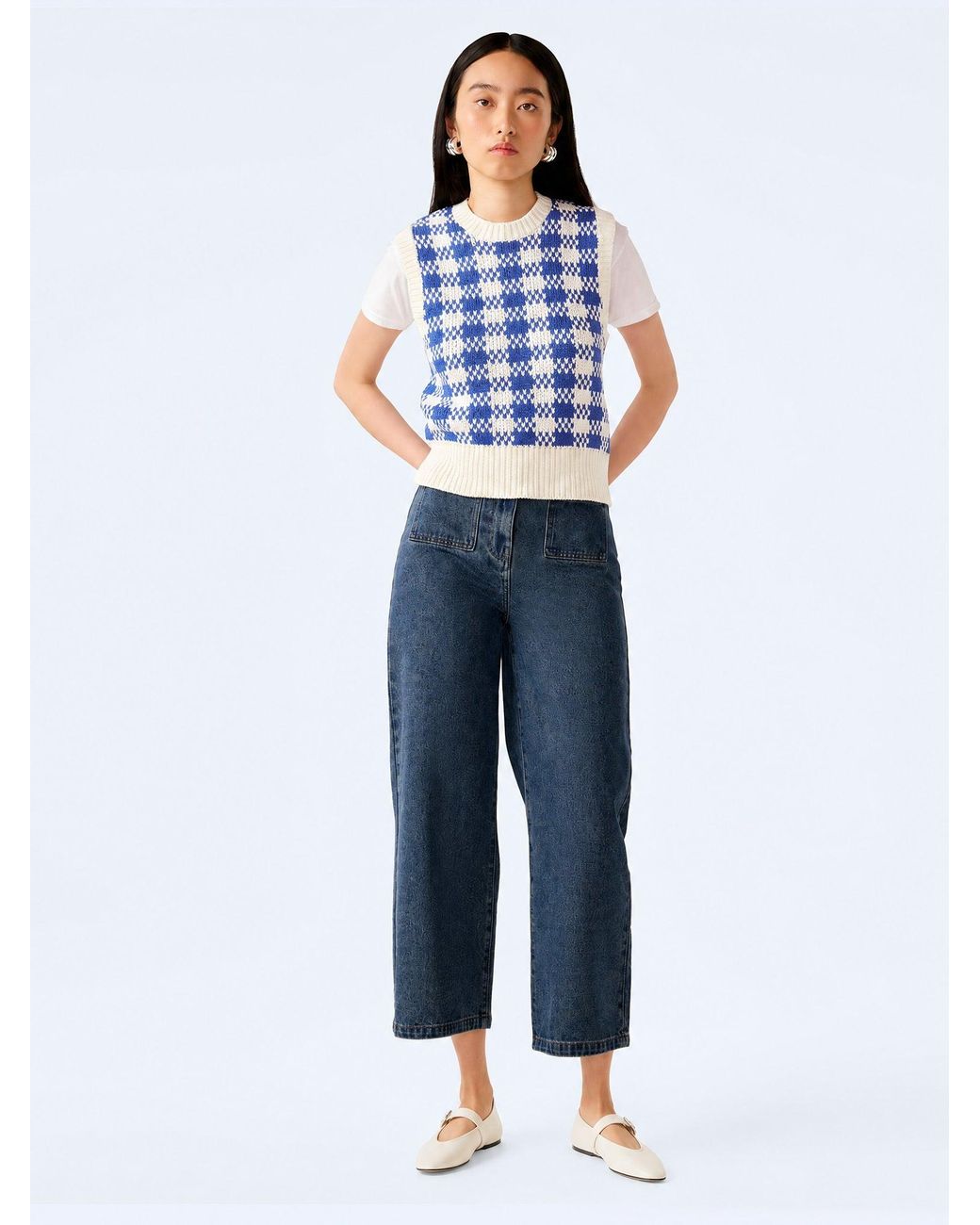 OMNES Blue Orielle Cropped Jean