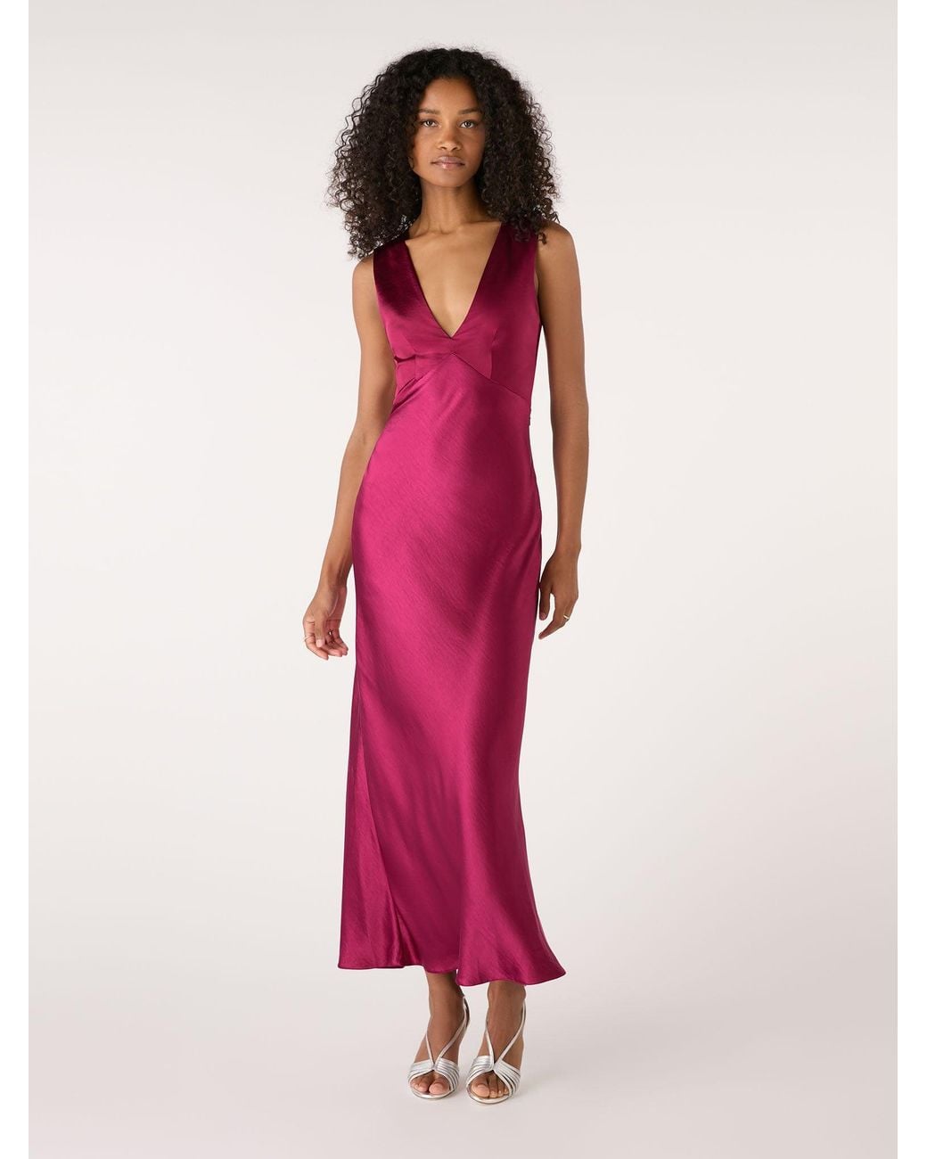 OMNES Pink Nova Tie Back Bridesmaid Dress