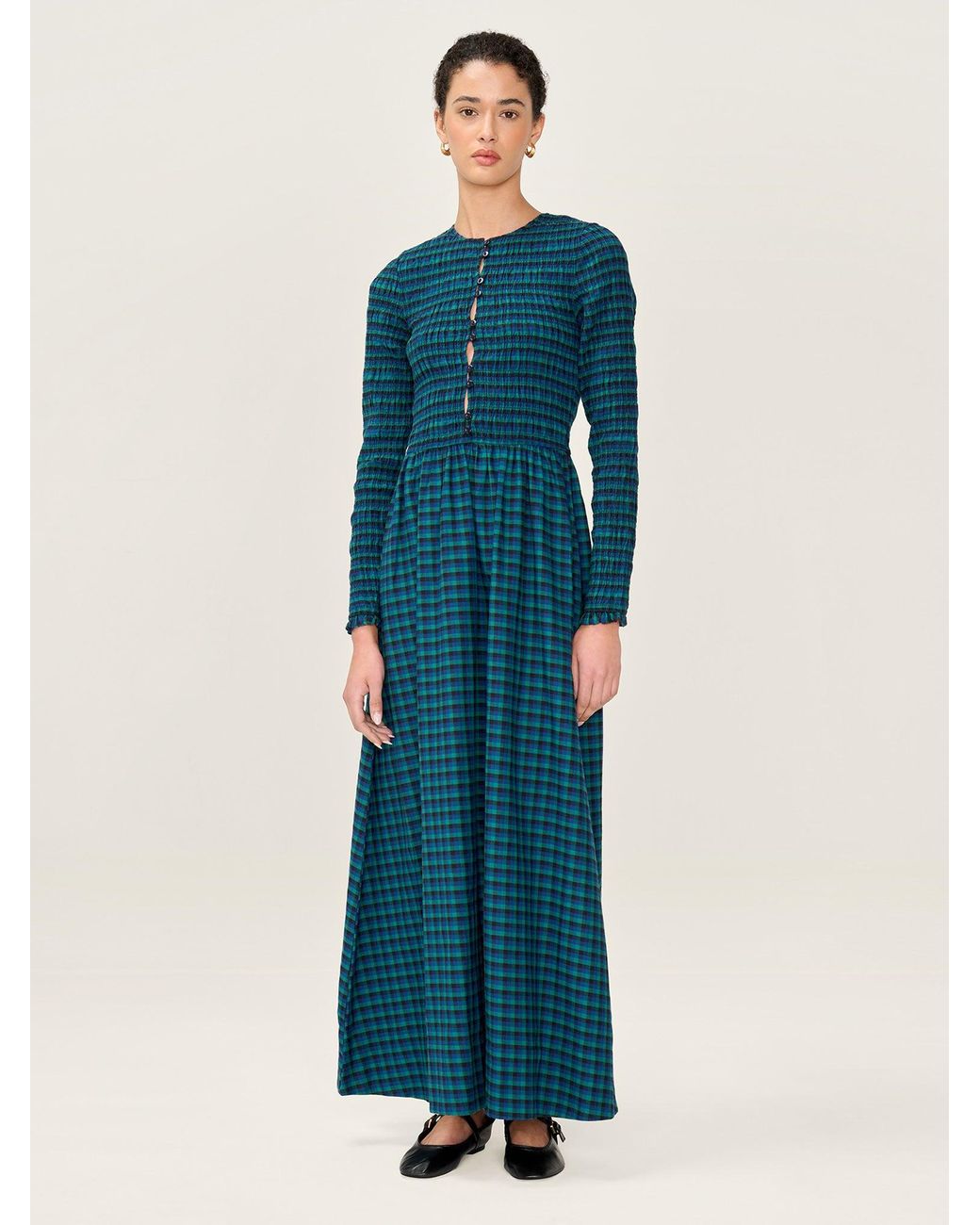 OMNES Blue Mina Dress