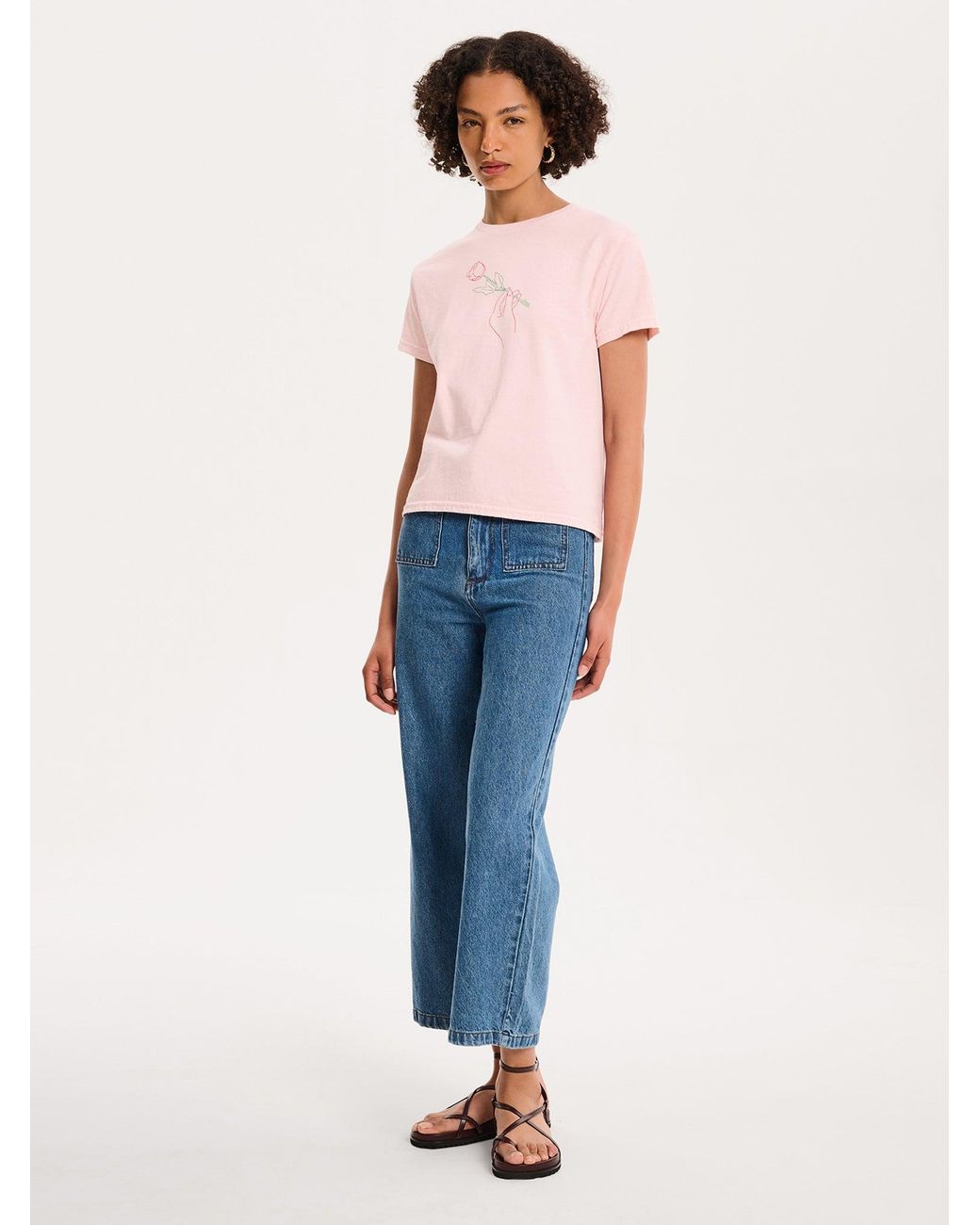 OMNES Blue Rose Baby Tee