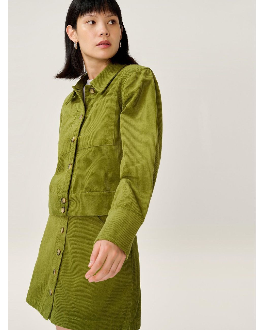 OMNES Green Millie Cord Jacket