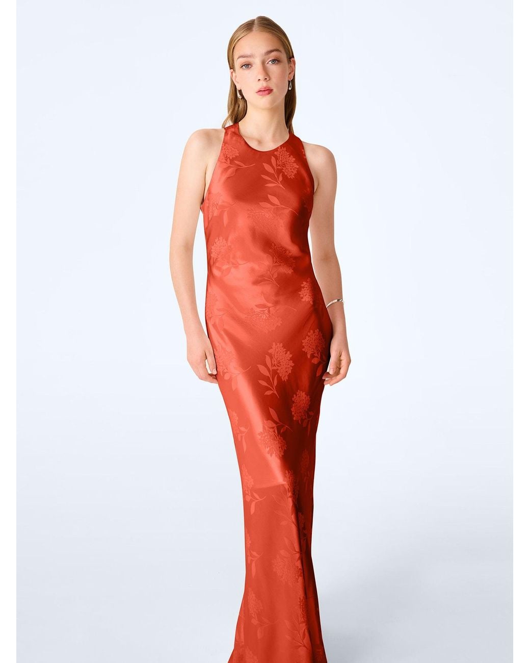 OMNES Red Jai Jacquard Dress