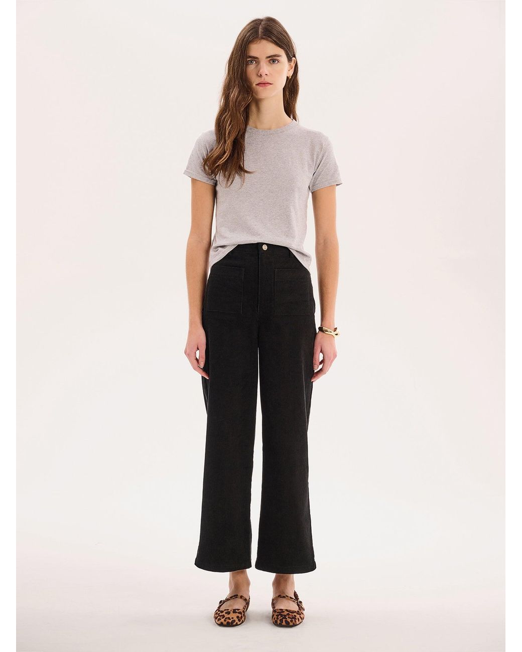 OMNES Multicolor Orielle Cropped Cord Trouser