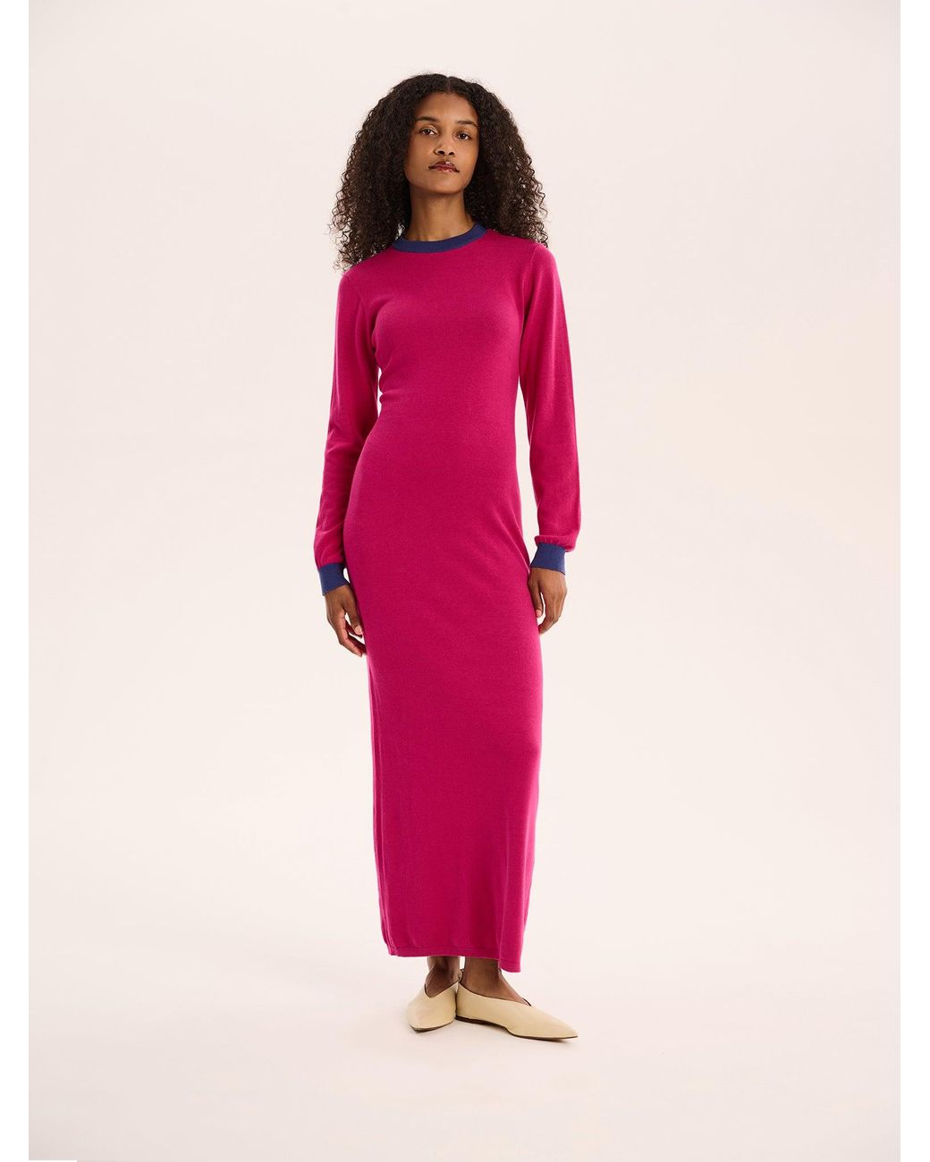 OMNES Pink Janelle Colour Block Dress