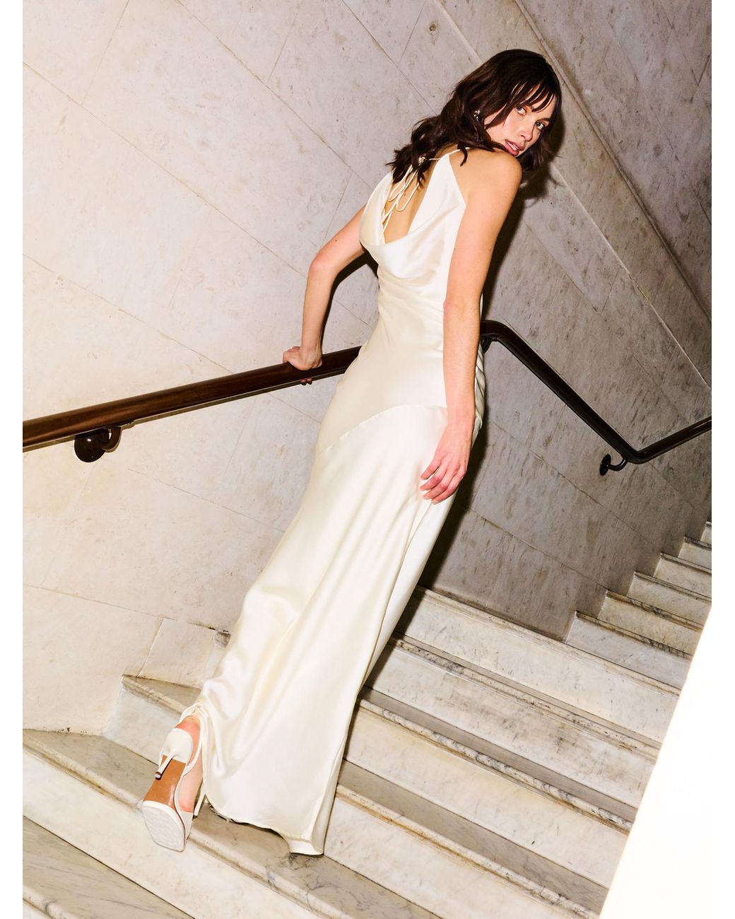 OMNES Natural Koko Satin Dress