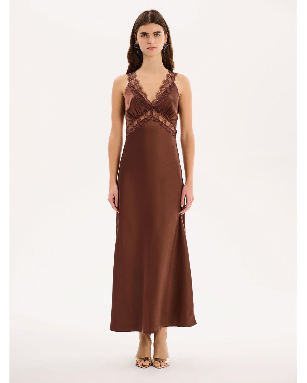 OMNES Brown Aurelia Dress
