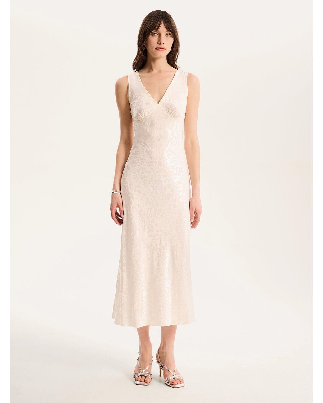 OMNES Natural Iris Maxi Wedding Guest Dress