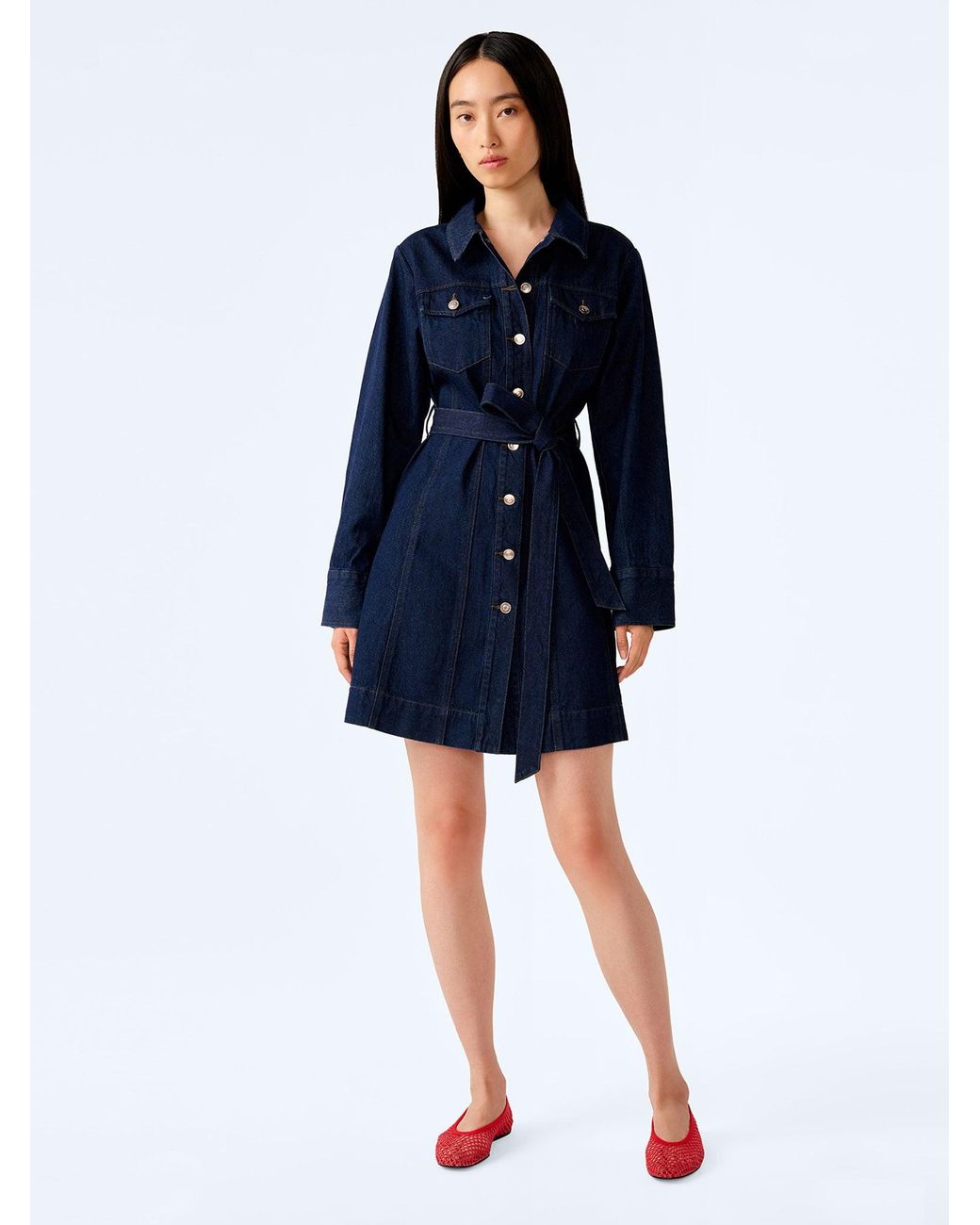 OMNES Blue Vera Dress