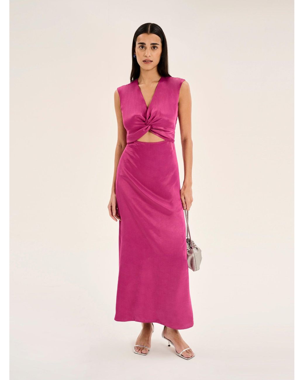 OMNES Pink Marin Twist Front Dress