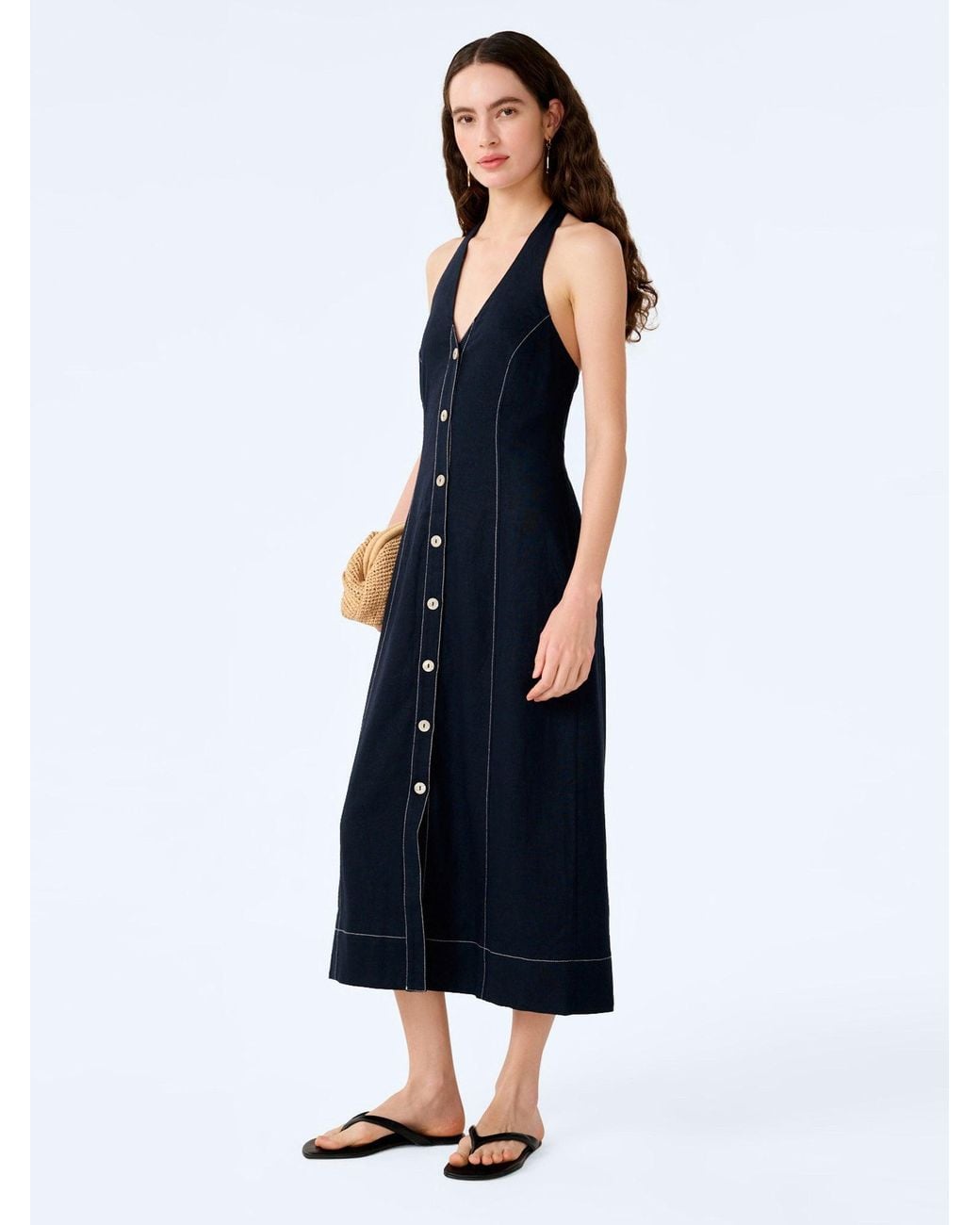 OMNES Blue Octavia Dress
