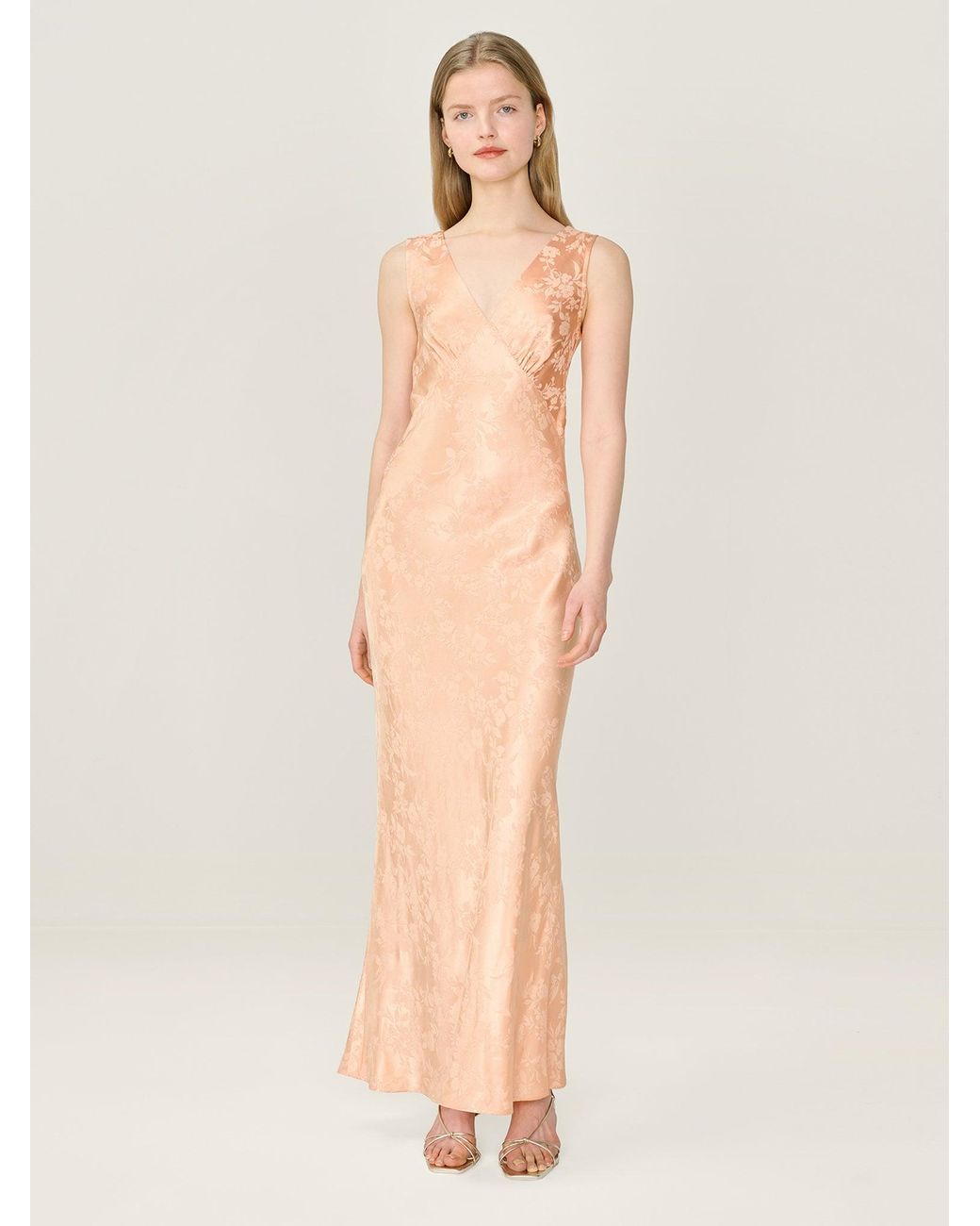 OMNES Natural Iris Jacquard Dress