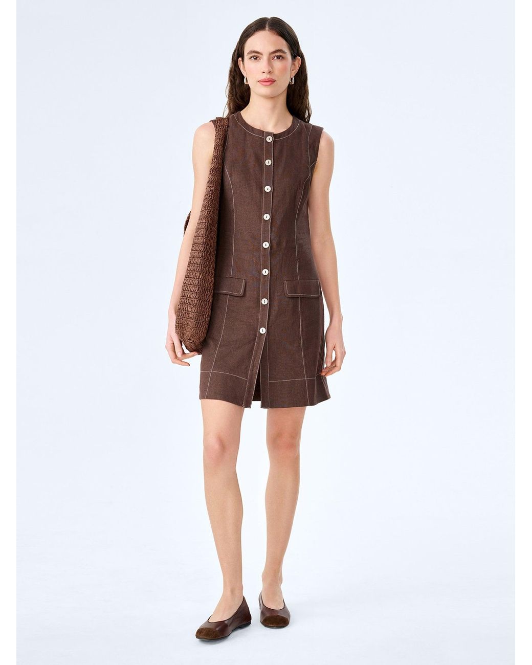 OMNES Brown Raphi Dress