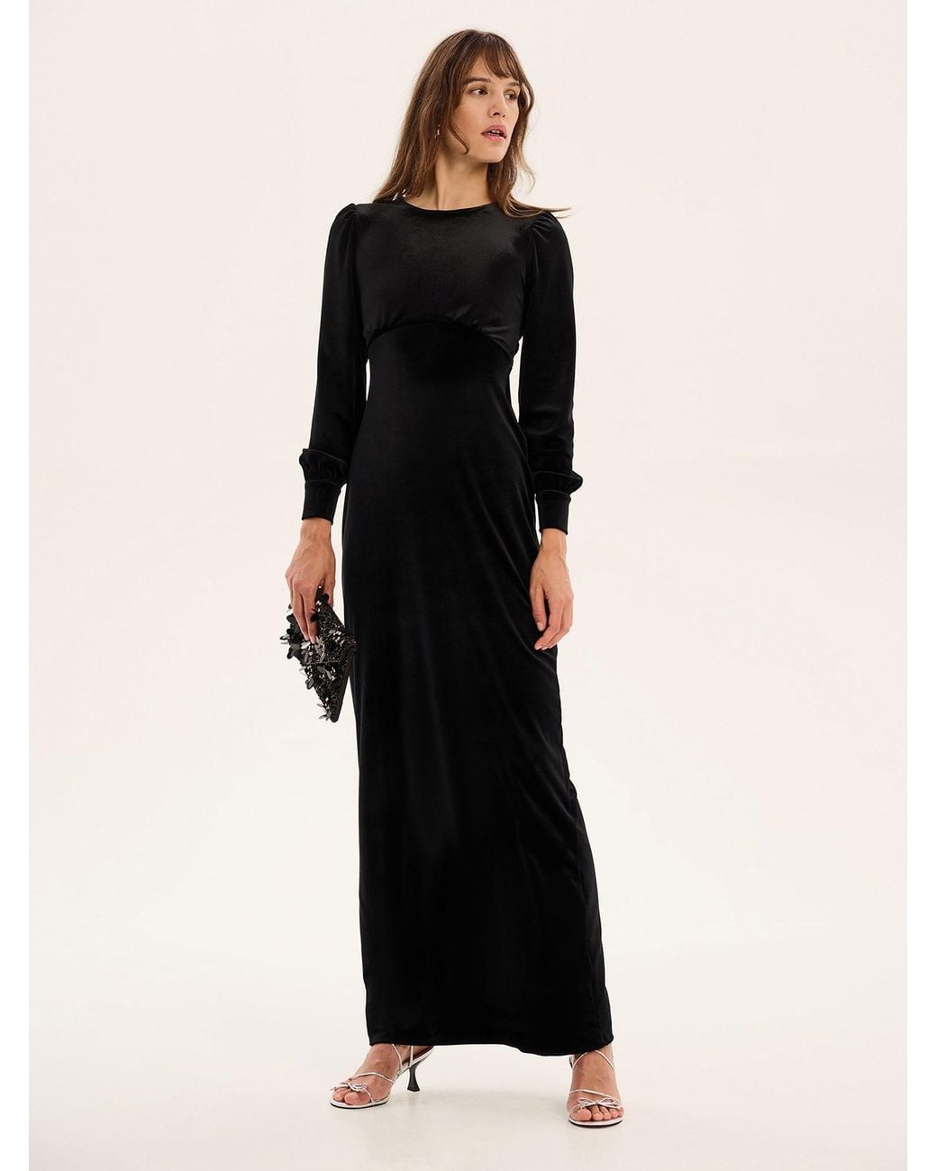 OMNES Black Aeryn Velvet Dress
