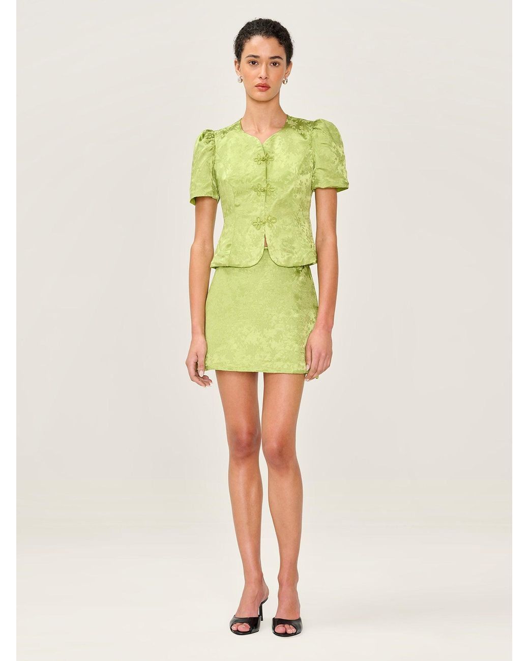 OMNES Green Patty Skirt