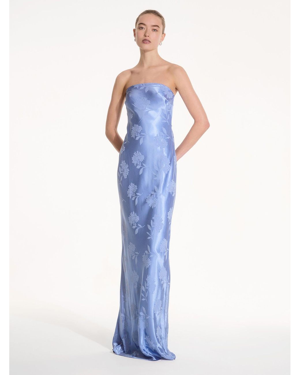 OMNES Blue Amdra Maxi Bridesmaid Dress