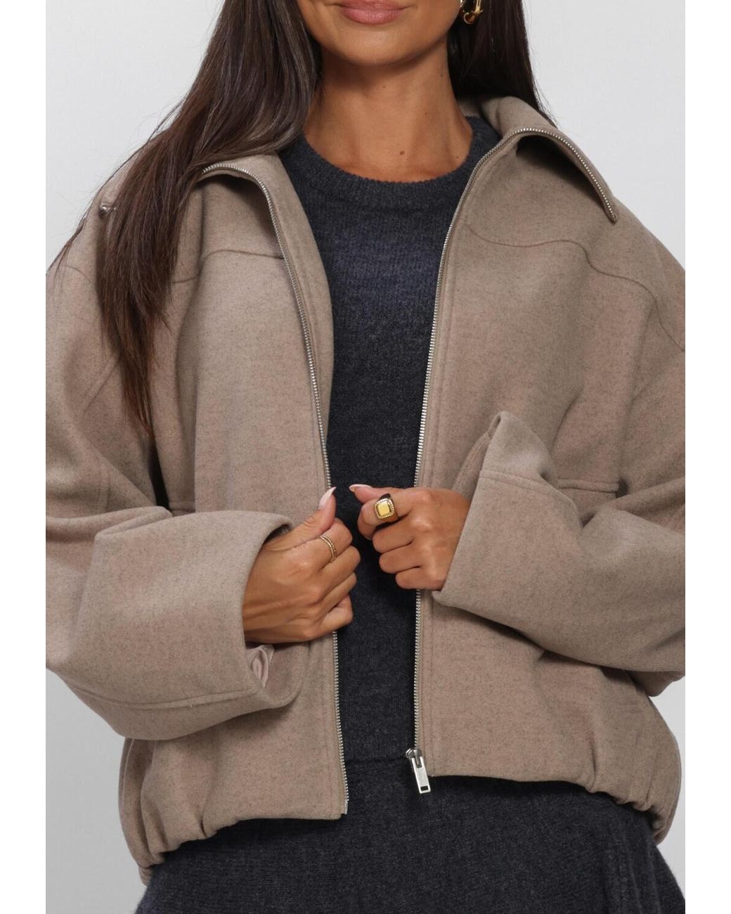 EDITED Natural Damen Jacken Brodey Jacket