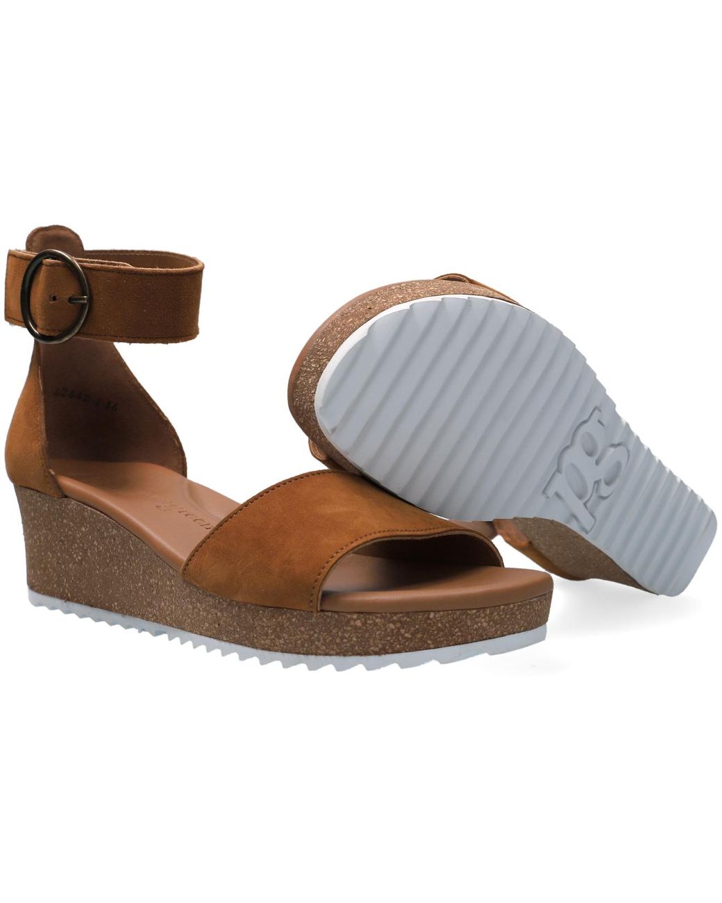 Paul Green Denim Paul Sandalen 7386 in het Bruin - Lyst