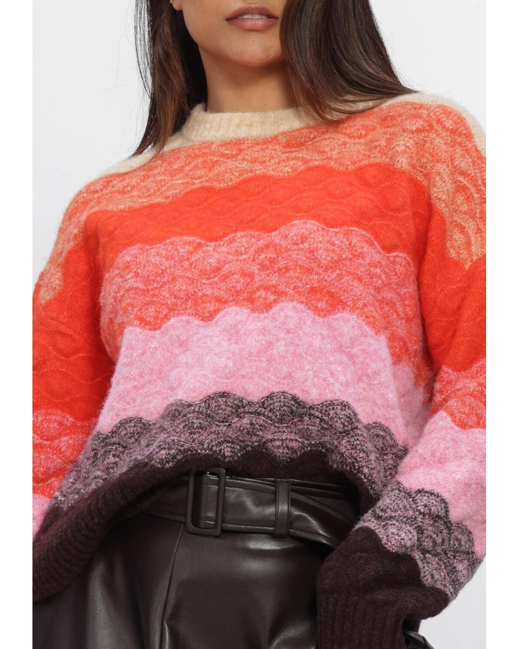 Suncoo Red Damen Pullover & Cardigans Panayo