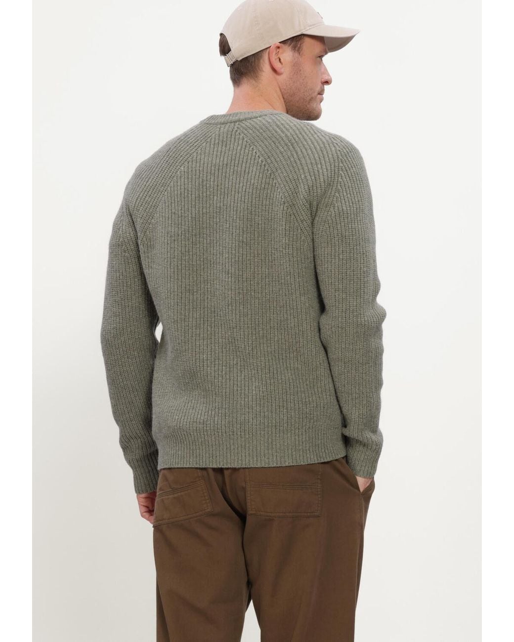 Forét Herren Pullover & Cardigans Delta Wool Rib Knit in Green für Herren