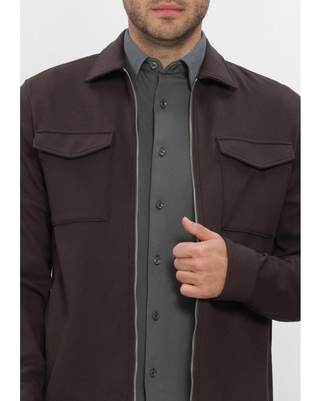 Dstrezzed Herren Overshirts Ds_Pike Overshirt in Gray für Herren