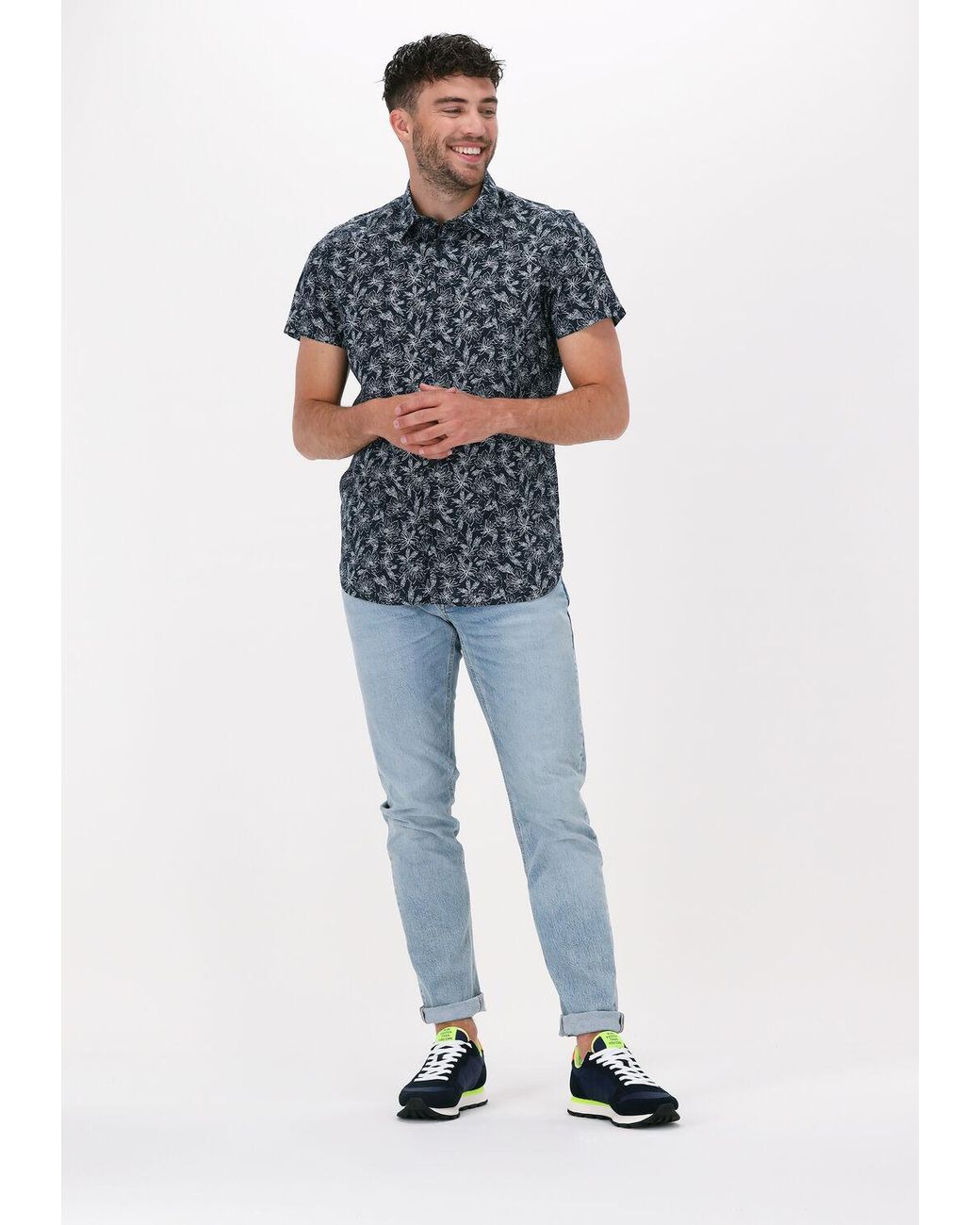 Dstrezzed Casual-oberhemd Shirt S/s Line Flower Voile in Multicolor für Herren