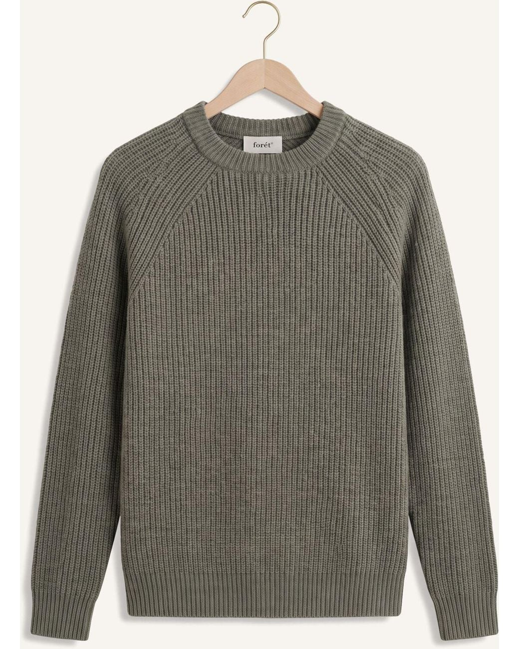 Forét Herren Pullover & Cardigans Delta Wool Rib Knit in Green für Herren
