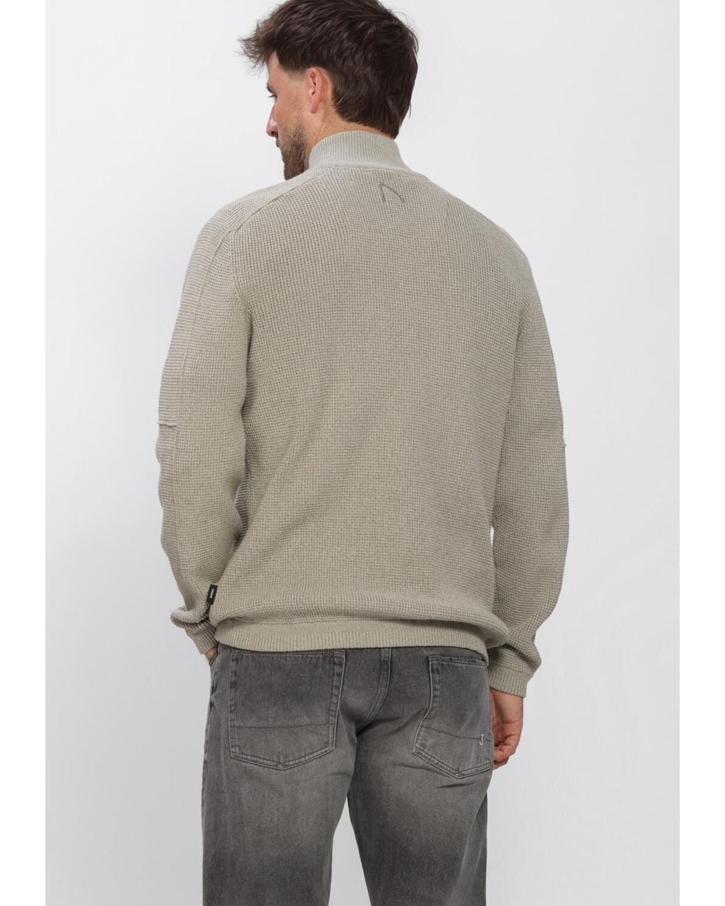 Chasin' Herren Pullover & Cardigans Oscar Brik Half Zip in Natural für Herren