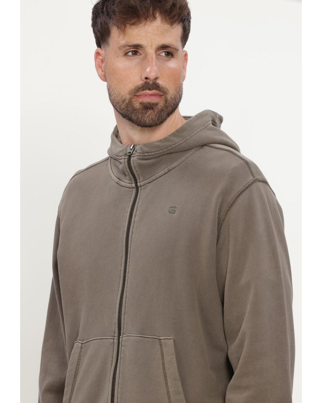 G-Star Herren Pullover & Cardigans Unit Washed Full Zip Hdd Sw L\S in Gray für Herren