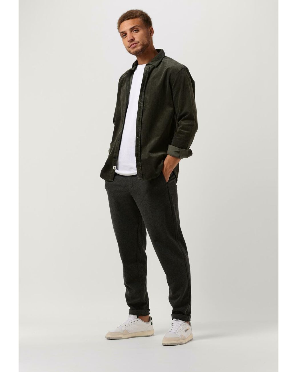 Anerkjendt Overshirt Akleif Corduroy Shirt Herren in Black für Herren