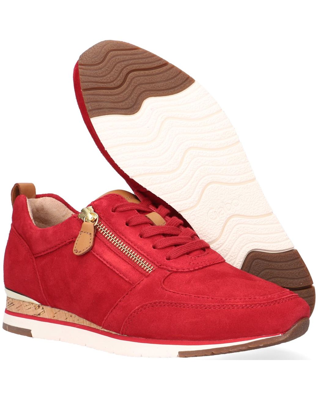 Rode GABOR Lage sneakers 431 | Omoda
