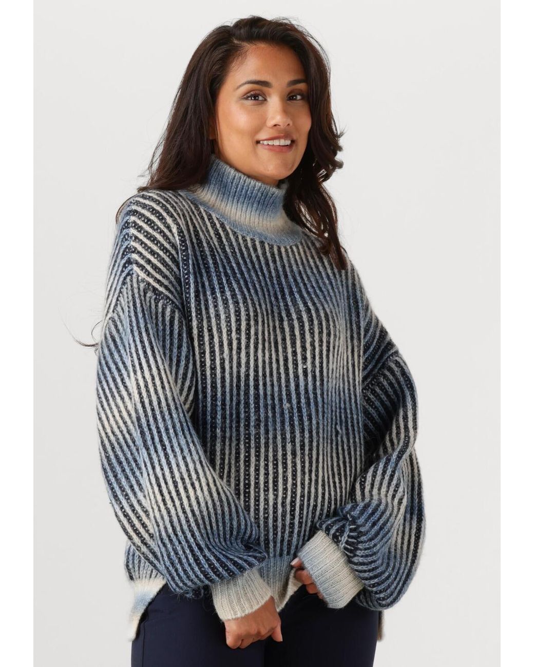 Another Label Blue Damen Pullover & Cardigans Daly Knitted Pull L/S