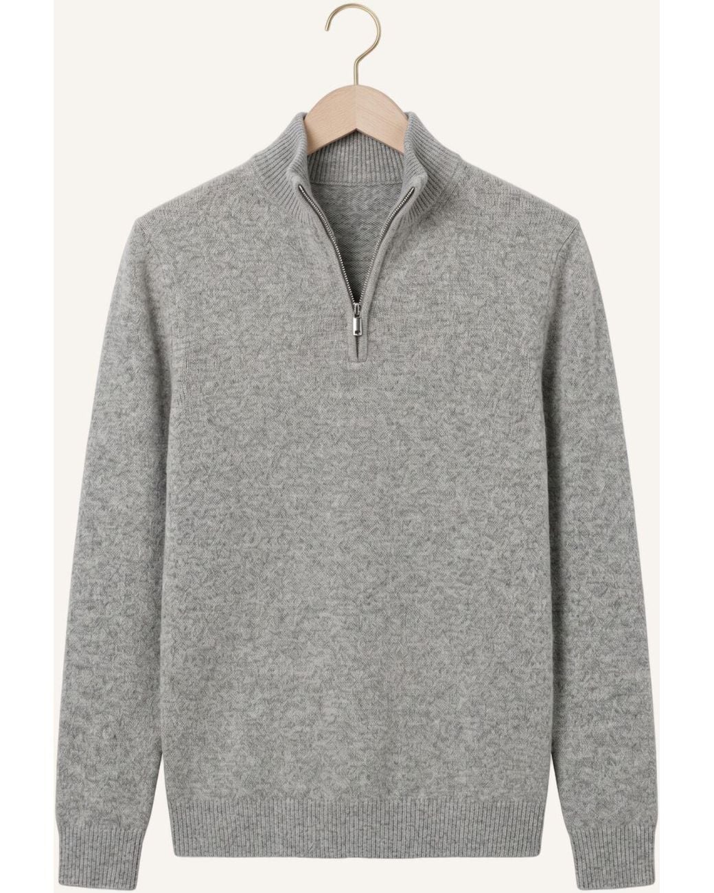 Profuomo Herren Pullover & Cardigans Pullover Half Zip 80/20 in Gray für Herren