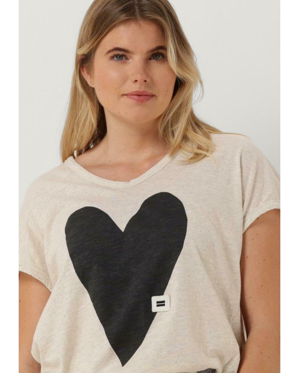 Lyst | DE T-shirt Heart Tee 10Days Natur in