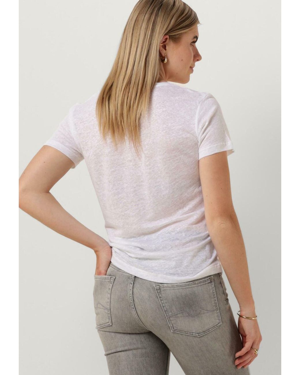 Second Female White T-shirt Peony O Neck Tee