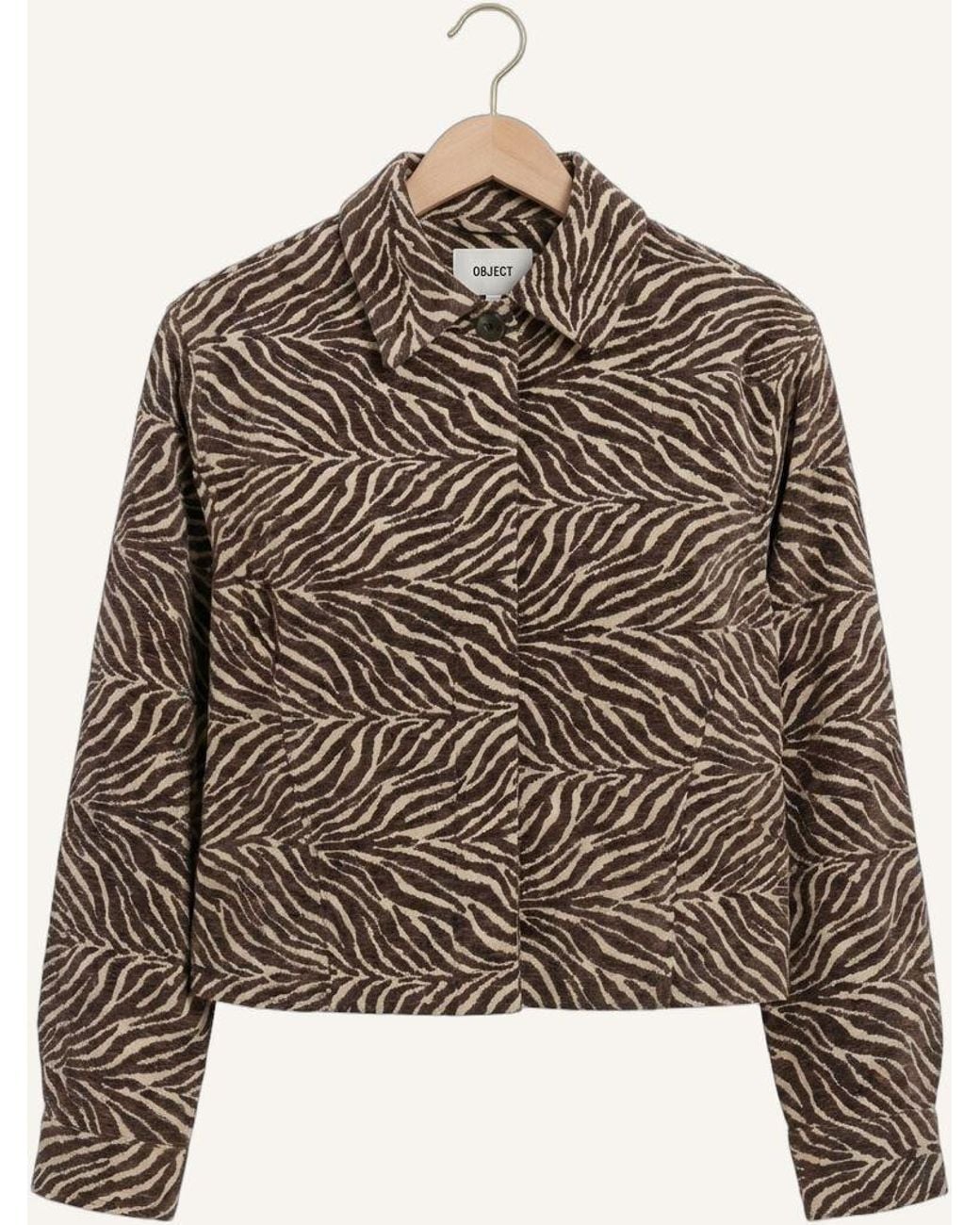 Object Brown Damen Jacken Objthea L/Sre Short Jacket