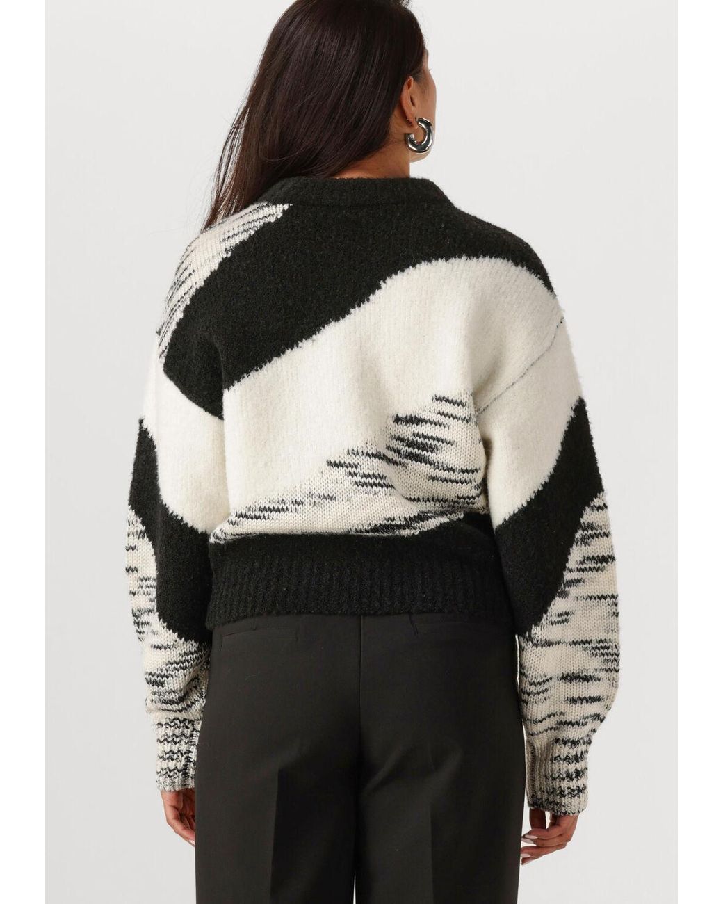 Another Label Black Damen Pullover & Cardigans Brissa Knitted Pull L/S