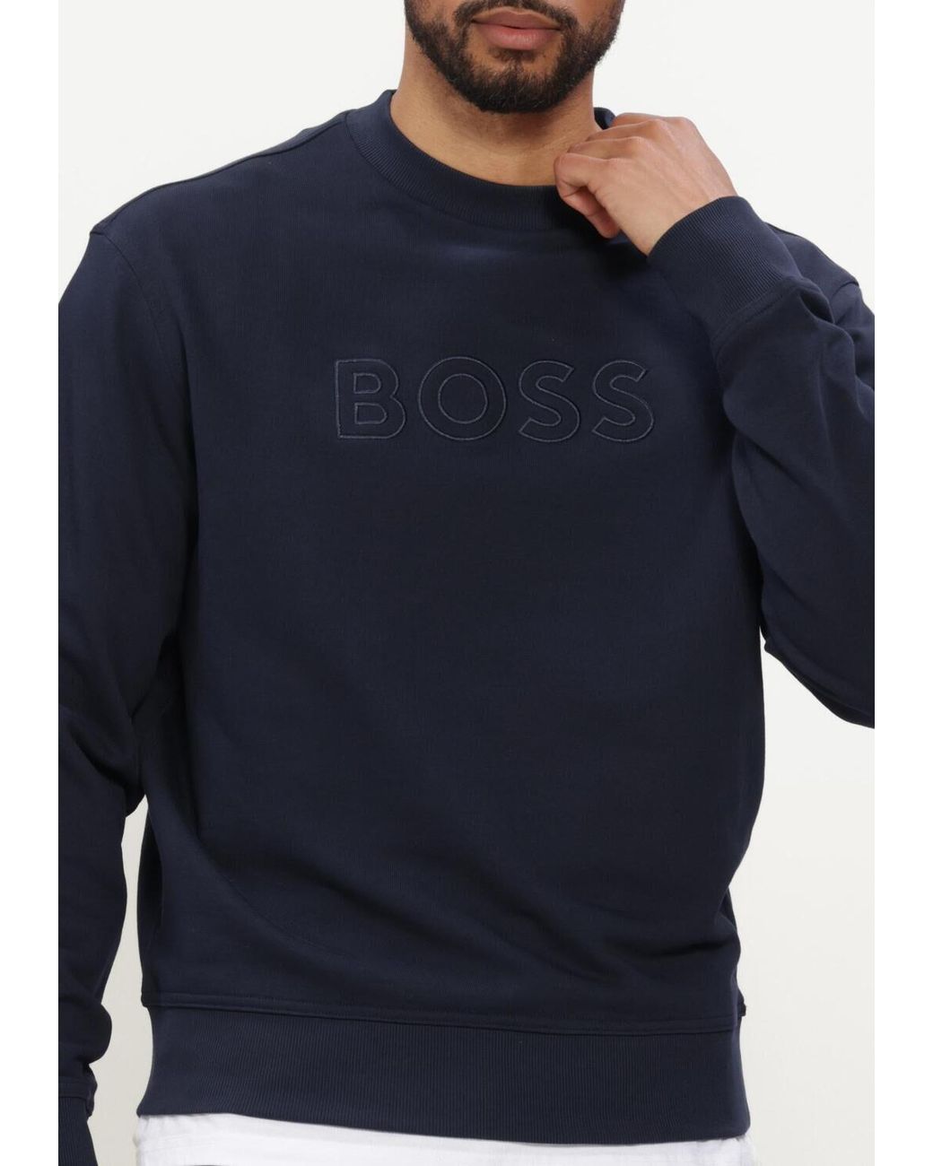 Boss Herren Pullover & Cardigans We_Logo in Blue für Herren