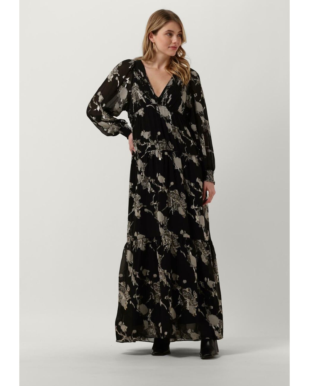 Levete Room Black Maxikleid Lr-viva 3 Dress