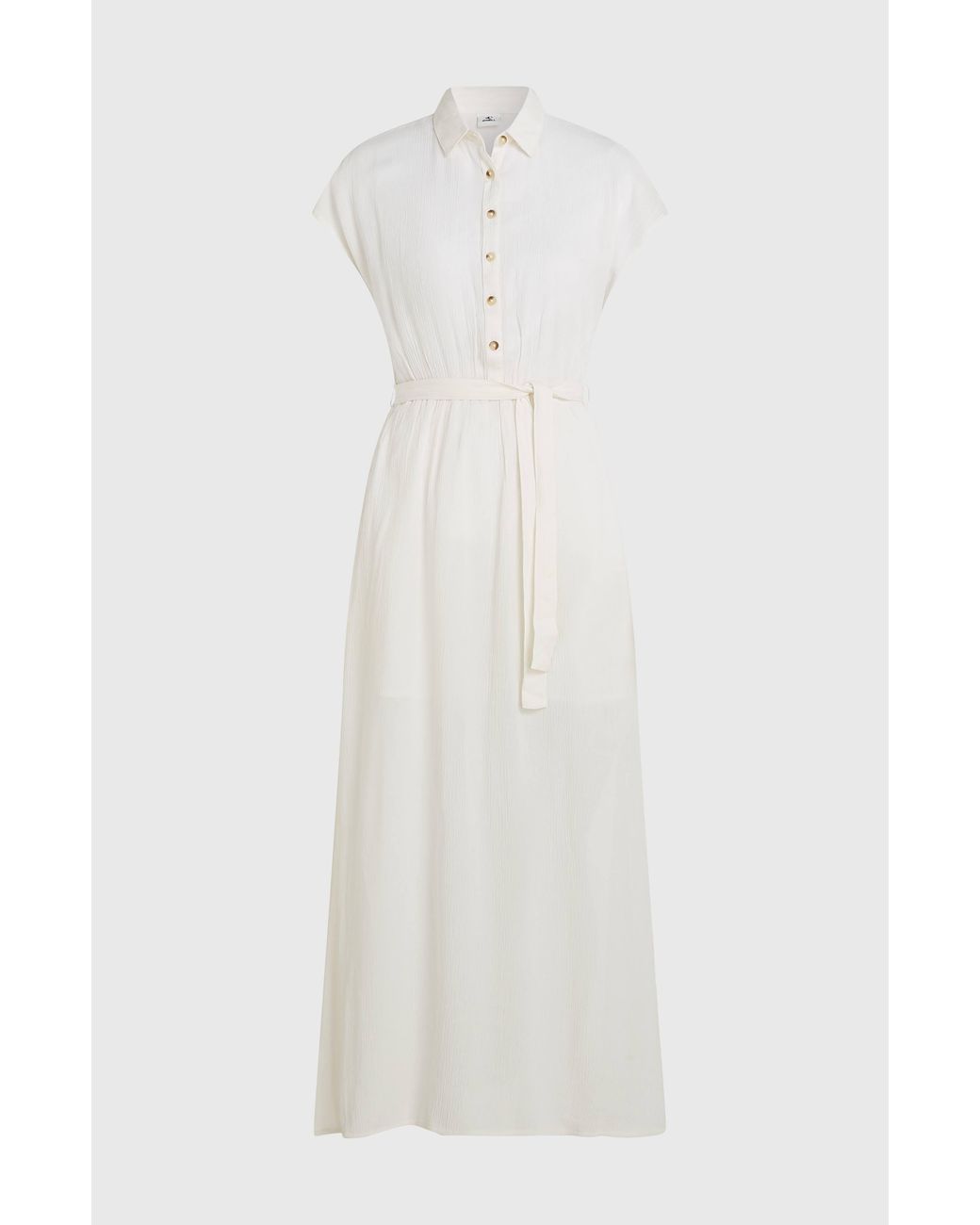 O'neill Sportswear White Lori Maxi Shirt Dress