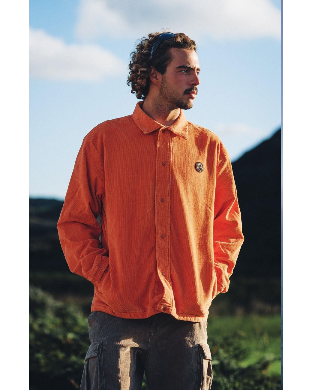 O'neill Sportswear Orange Cord Coach Jacket for men