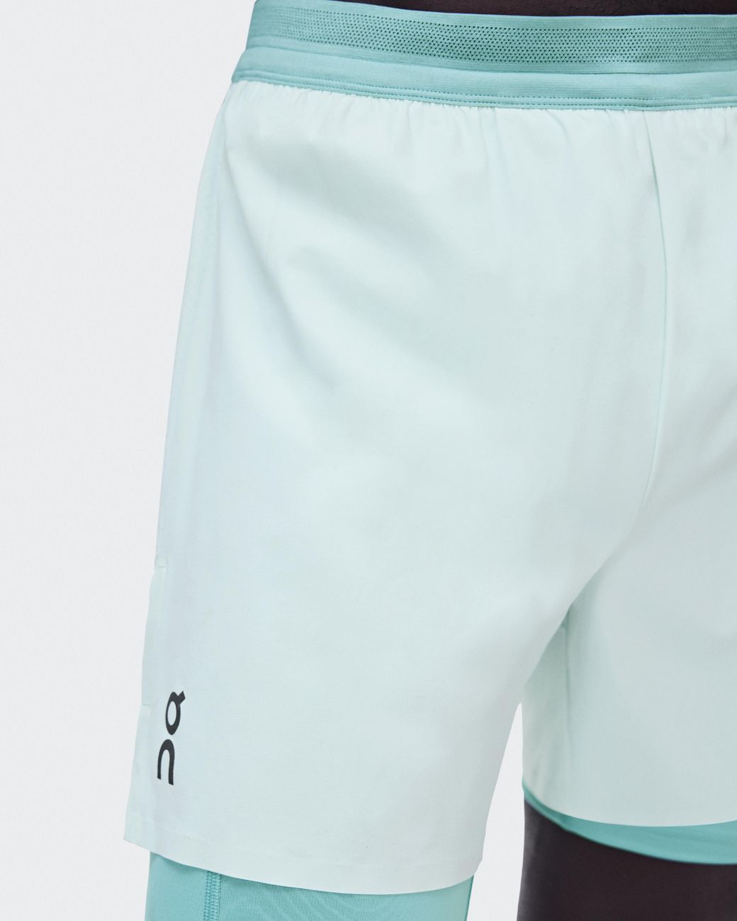 On Shoes White 5" Performance 2/1 Shorts for men