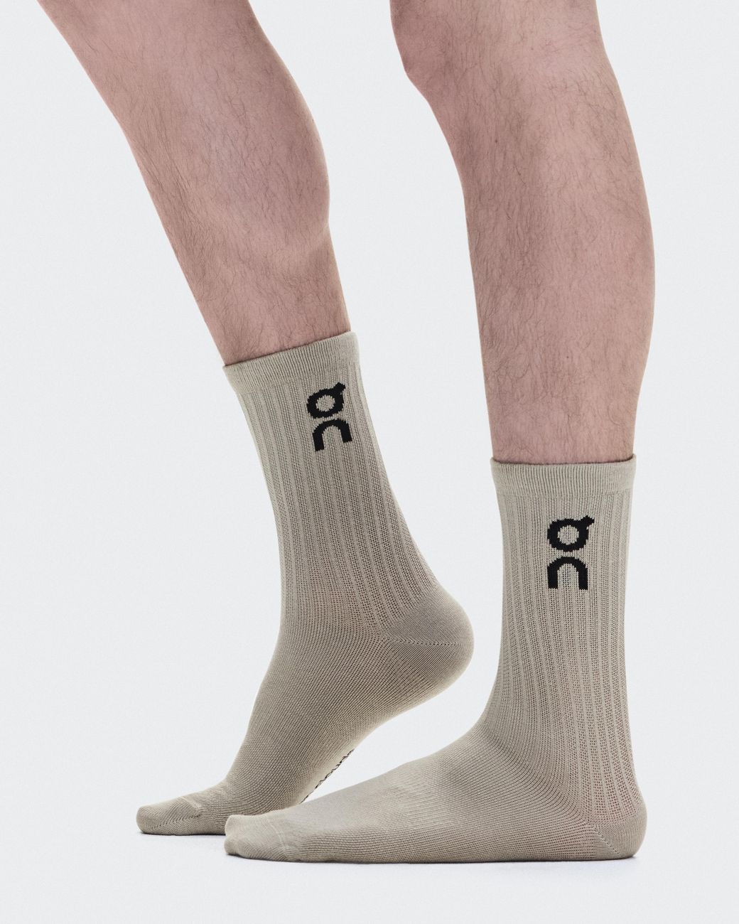 On Shoes Natural Logo Sock High 3P