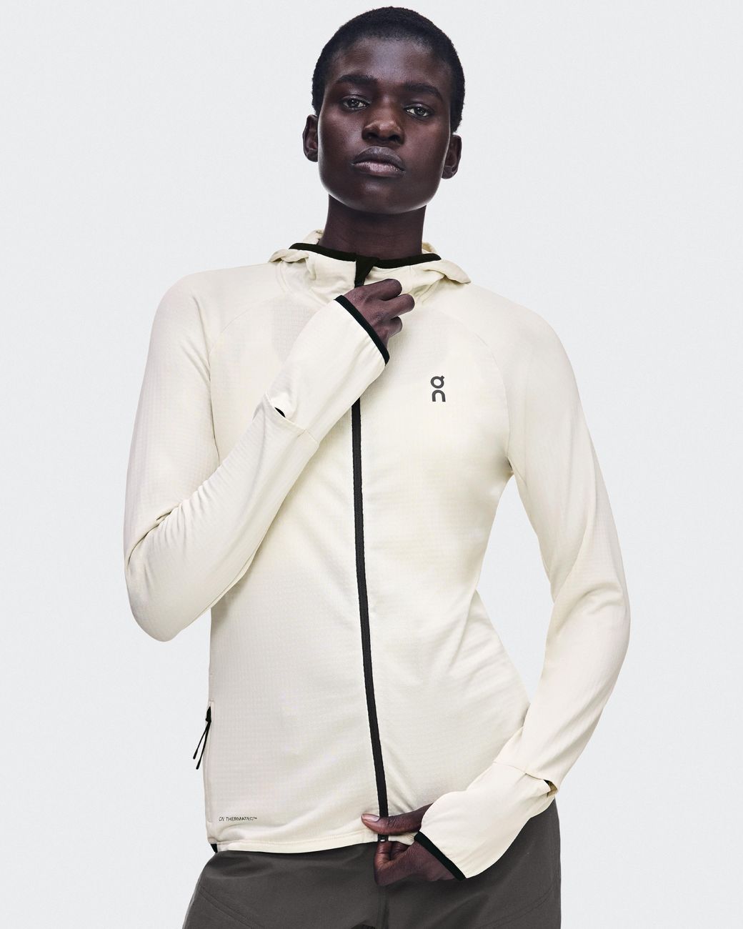 On Shoes White Climate Zip Hoodie