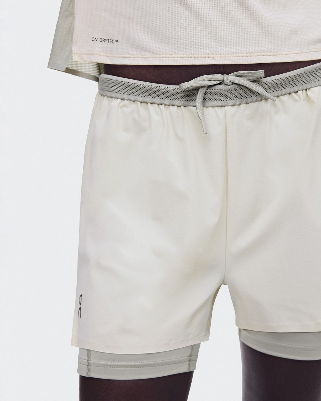 On Shoes White 3" Performance 2/1 Shorts